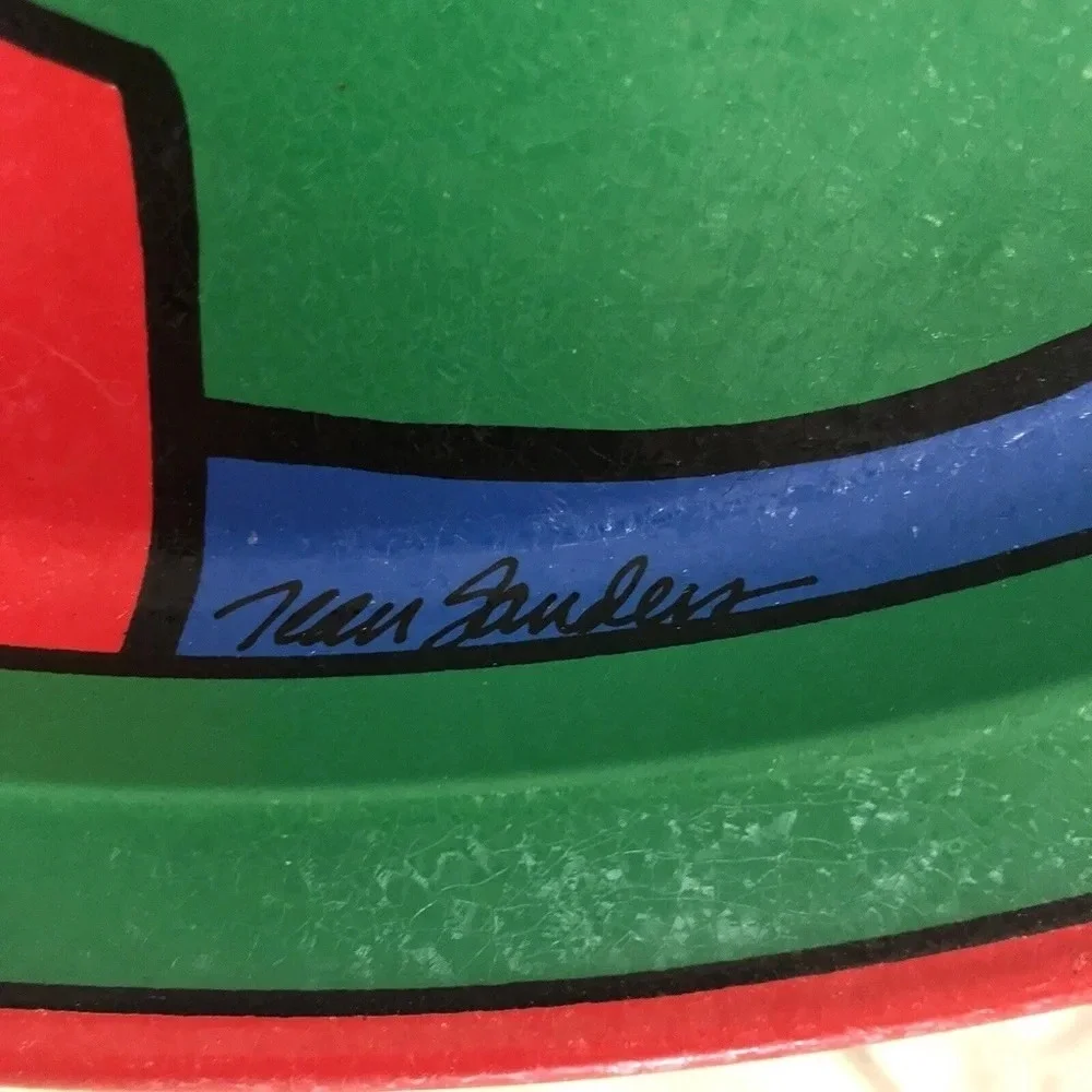 Vintage Ken Saunders Potpourri Press 1989 Retro Santa Tin Trays TWO Signed.